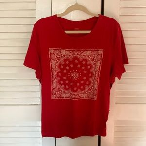 Old Navy Red Bandana Tee